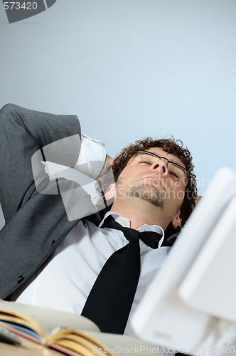 Image of Bored businessman