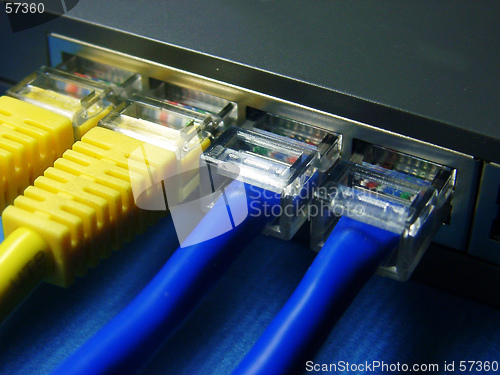 Image of Network cable & hub.