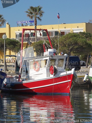 Image of Red fisher boat