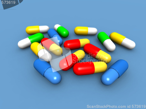 Image of colored capsules