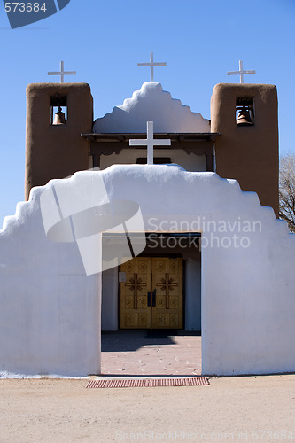 Image of Taos pueblo church