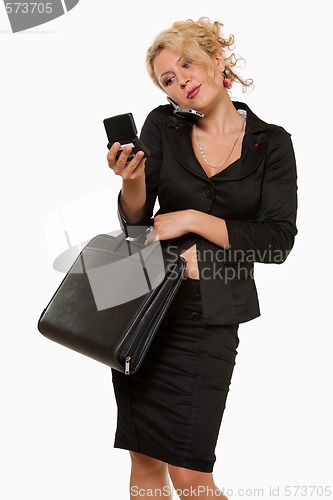 Image of Busy business woman