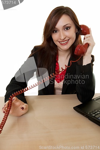 Image of Secretary on the phone