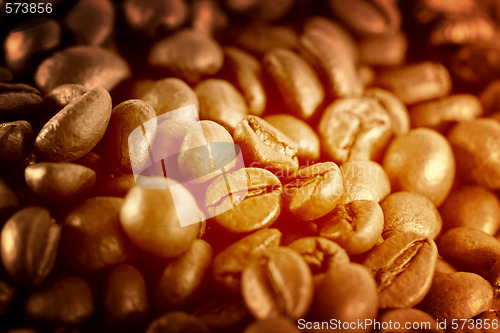 Image of Fragrant fried coffee beans 