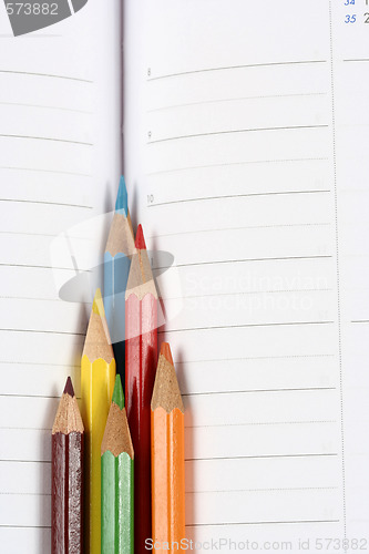 Image of Color pencil and agenda