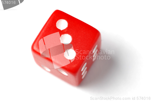 Image of Red Die - Three at top