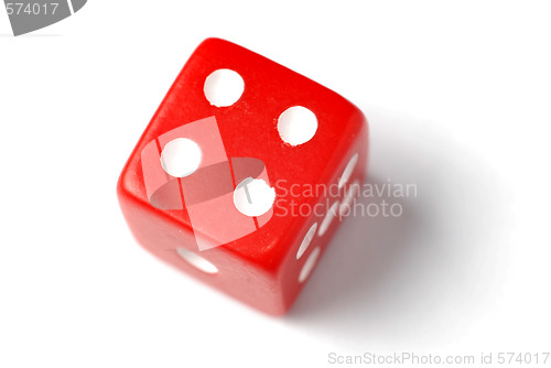 Image of Red Die - Four at top