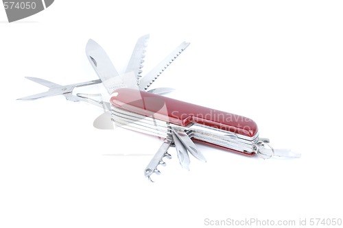 Image of marketing red swiss army pocket knife tool