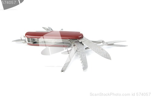 Image of marketing red swiss army pocket knife tool