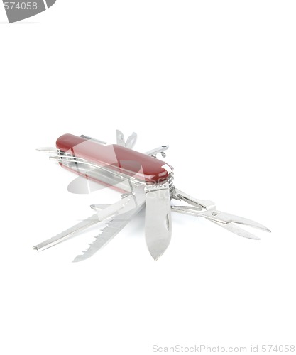 Image of marketing red swiss army pocket knife tool