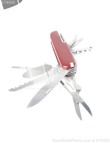 Image of marketing red swiss army pocket knife tool