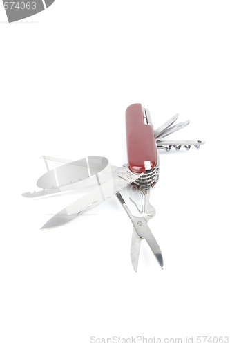 Image of marketing red swiss army pocket knife tool