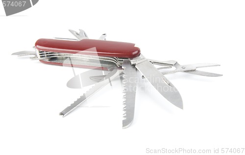 Image of marketing red swiss army pocket knife tool