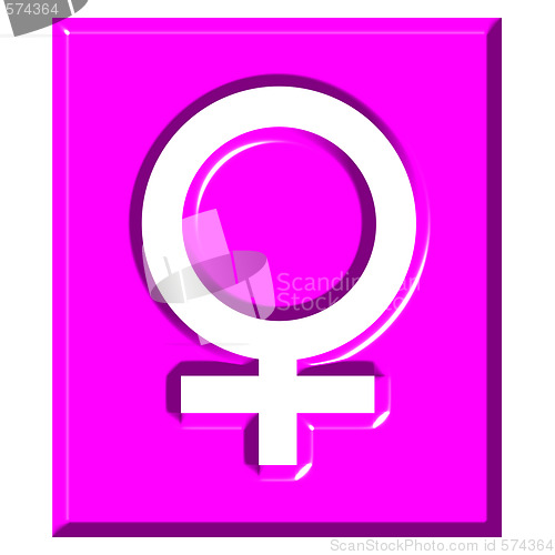 Image of 3D Female Symbol Sign