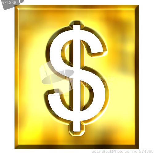 Image of 3D Golden Framed Dollar Sign