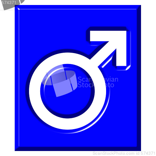 Image of 3D Male Symbol Sign