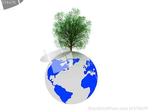 Image of Tree on earth