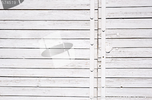 Image of White wooden gates