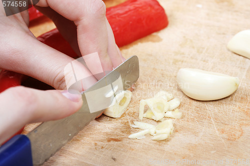 Image of Chopping vegetables