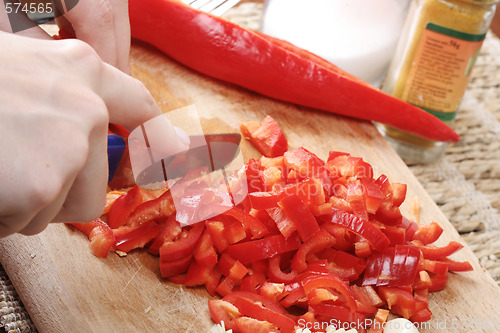 Image of Chopping vegetables