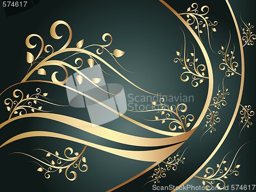 Image of Blue floral ornament