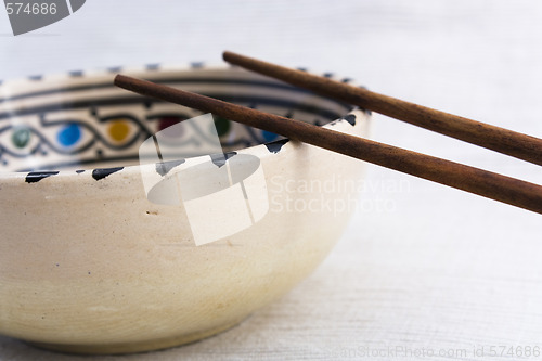 Image of Dish and chopsticks