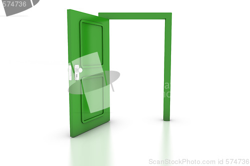 Image of Open Green Door