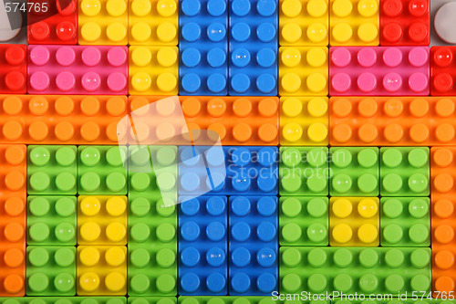Image of multi colored building blocks