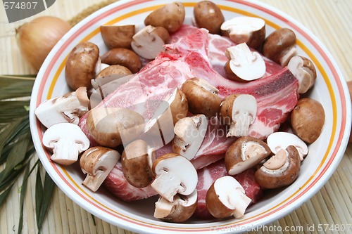 Image of Meat and mushrooms
