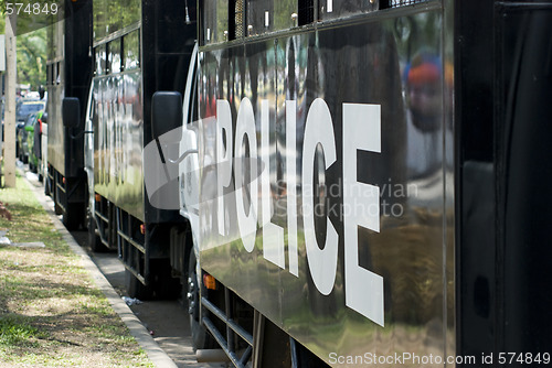 Image of Police trucks