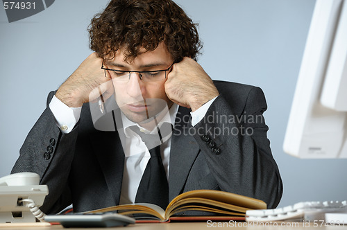 Image of Bored businessman