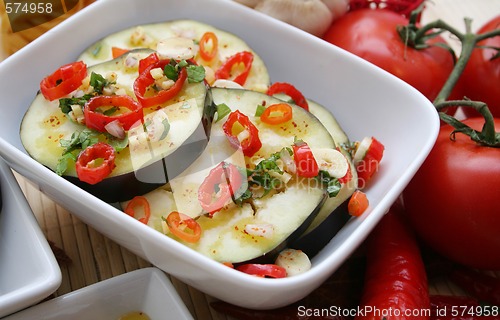 Image of fresh aubergines