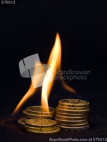 Image of burning money