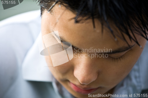 Image of Depressed asian man