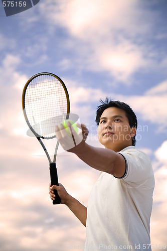 Image of Asian tennis player