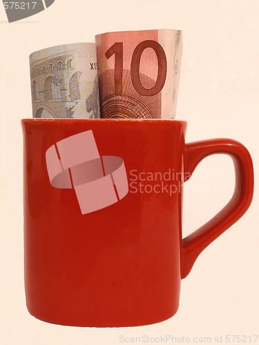 Image of money in mug