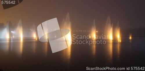 Image of Fountains in the night