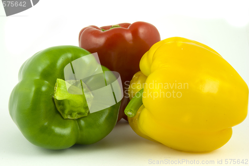 Image of Three bell peppers 