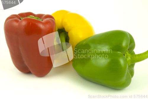 Image of Three bell peppers 