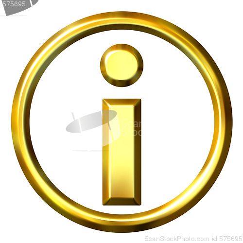 Image of 3D Golden Information Symbol