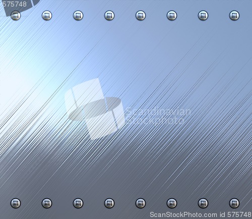Image of polished metal with screws