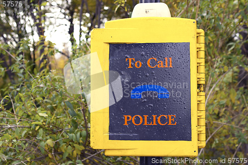 Image of Police call box in central park