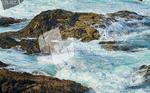 Image of rocks and waves