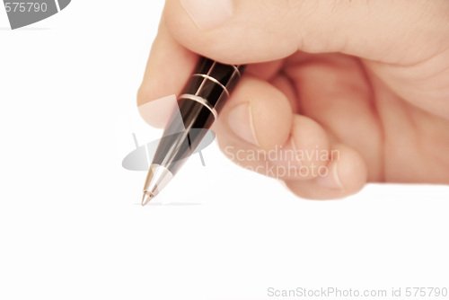 Image of Man hand writing on white paper