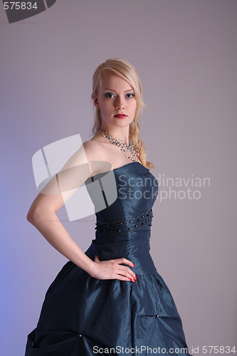 Image of Young woman with prom dress