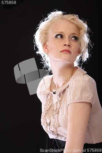 Image of Fashion model in studio
