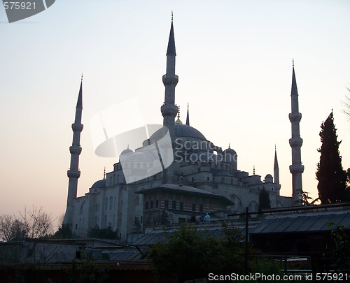 Image of Blue Mosque at dusk