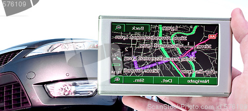 Image of GPS in a man hand
