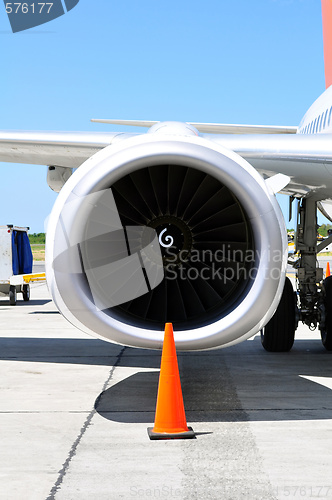 Image of Air transportation: Jet engine detail