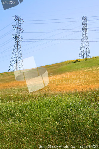 Image of Two Electricity Pylons